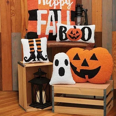 Kirkland's Jack-o-lantern Shaped Halloween Throw Pillow In Multi