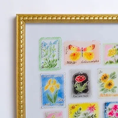 Kirkland's Brackeen Postage Stamps Framed Art Print In Multi