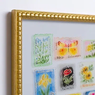 Kirkland's Brackeen Postage Stamps Framed Art Print In Multi