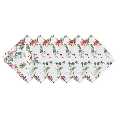 Kirkland's Pinecone And Plaid Reversible Napkins In Multi
