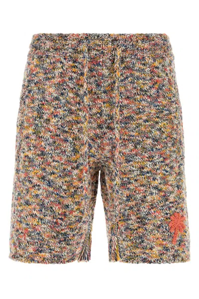 Alanui Multicolor Crochet Dust Of Light Bermuda Shorts In Multi