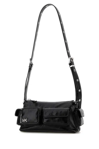 Michael Kors Black Leather Dakota Crossbody Bag In Black