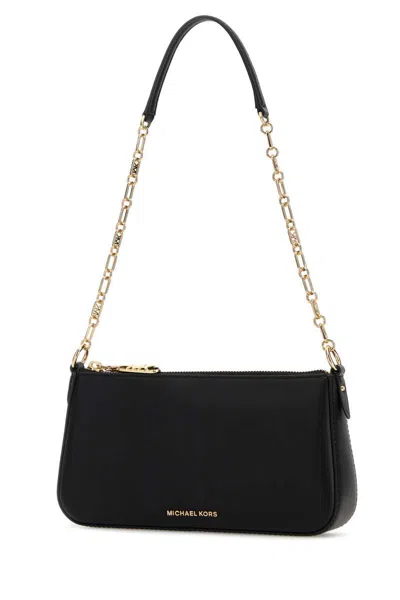 Michael Kors Black Leather Empire Shoulder Bag In Black