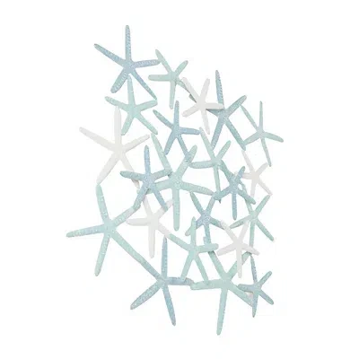 Kirkland's Light Blue Metal Overlapping Starfish Wall Plaque In Multi