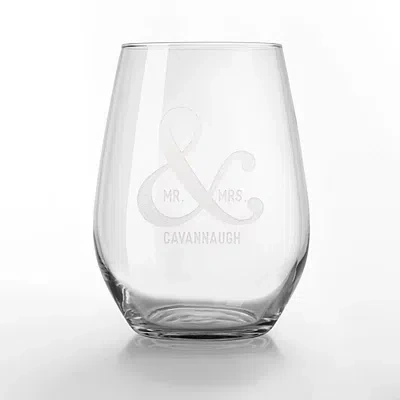 Kirkland's Personalized Mr. & Mrs. Wine Glasses In White