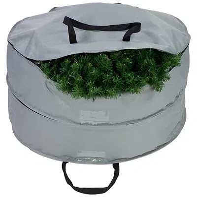 Kirkland's Double Wreath Storage Bag In Gray