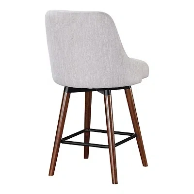 Kirkland's Fog Mid-century Modern Swivel Counter Stool In Gray