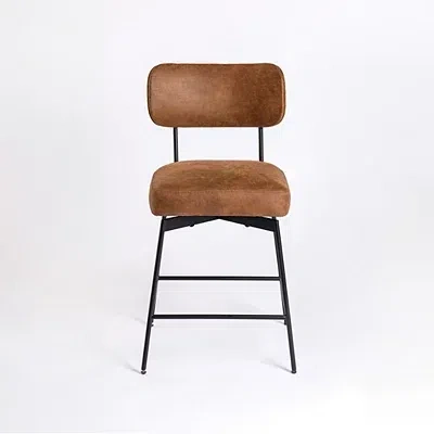 Kirkland's Wyatt Faux Leather Swivel Counter Stool In Multi