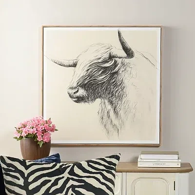 Kirkland's Windswept Bison Framed Canvas Art Print In Multi