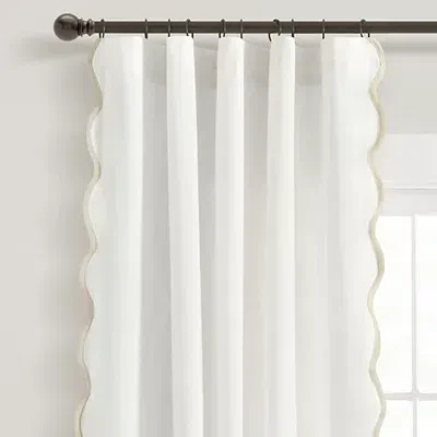 Kirkland's Scalloped Curtain Panel Set In Multi
