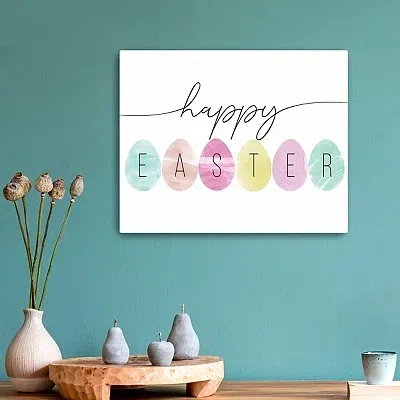 Kirkland's Happy Easter Eggs Canvas Art Print In Multi