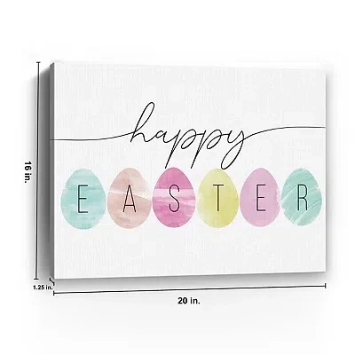 Kirkland's Happy Easter Eggs Canvas Art Print In Multi