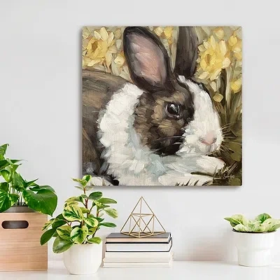 Kirkland's Buttercup Bunny Canvas Art Print In Multi