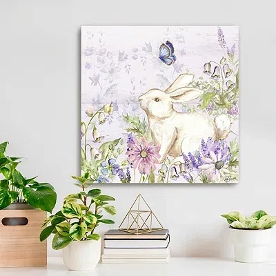 Kirkland's Bunny Butterfly Trail Ii Canvas Art Print In Multi