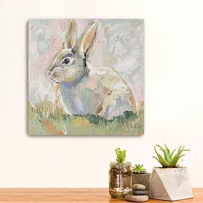 Kirkland's Neutral Bunny Canvas Art Print In Multi