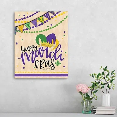 Kirkland's Happy Mardi Gras Canvas Art Print In Multi