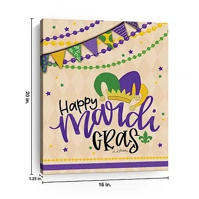Kirkland's Happy Mardi Gras Canvas Art Print In Multi