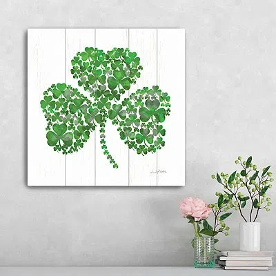 Kirkland's Shamrock Mosaic Canvas Art Print In Gray