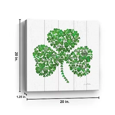 Kirkland's Shamrock Mosaic Canvas Art Print In Gray