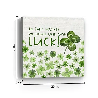 Kirkland's Create Our Own Luck Canvas Art Print In White