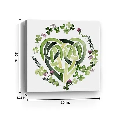 Kirkland's Clover Collection Canvas Art Print In White
