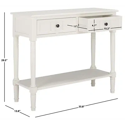 Kirkland's Carved 2-drawer Console Table In White