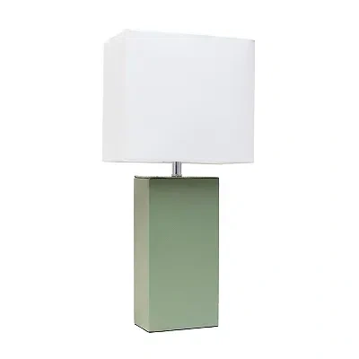 Kirkland's Leather Table Lamp In White
