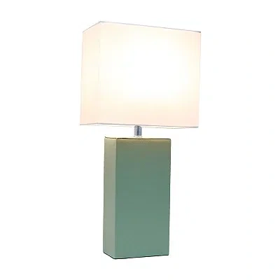 Kirkland's Leather Table Lamp In White
