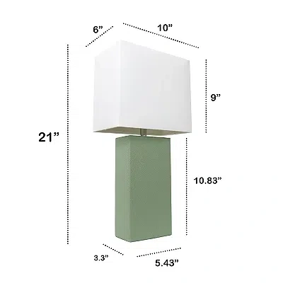 Kirkland's Leather Table Lamp In White