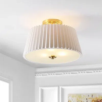 Kirkland's Pleated Shade Flush Mount Light In Multi