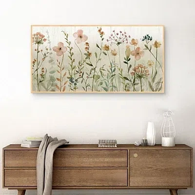 Kirkland's Fall Flower Sketch Framed Canvas Print In Multi