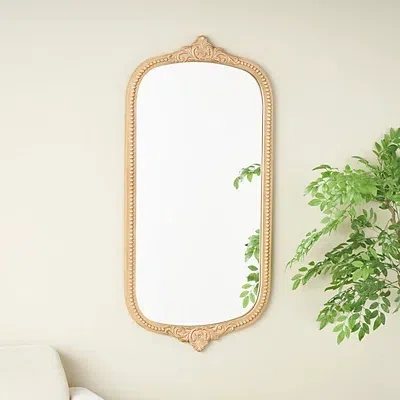Kirkland's Beaded Scroll Frame Wall Mirror In Gold