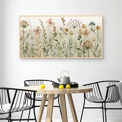 Kirkland's Fall Flower Sketch Framed Canvas Print In Multi