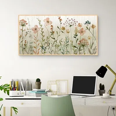 Kirkland's Fall Flower Sketch Framed Canvas Print In Multi