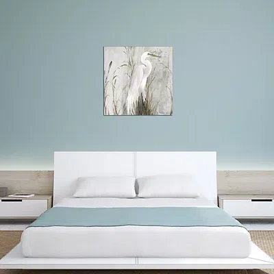 Kirkland's Heron In The Reeds Canvas Art Print In Gray