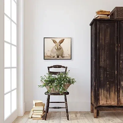 Kirkland's Fluffy Bunny Framed Art Print In Brown