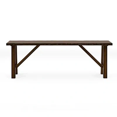 Kirkland's Dark Brown Wood Live Edge Bench In Brown