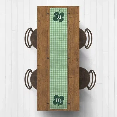 Kirkland's Clover Personalized Monogram Table Runner In Green