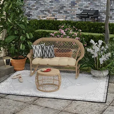 Kirkland's Geometric Leaves Outdoor Pillow In Multi