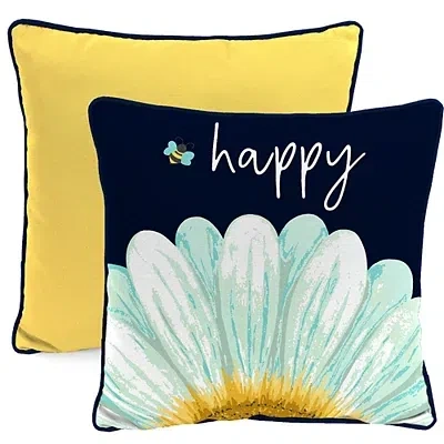 Kirkland's Bee Happy Outdoor Pillow In Multi
