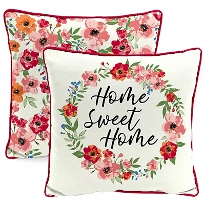 Kirkland's Floral Home Sweet Outdoor Pillow In Multi