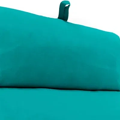 Kirkland's Canvas French Edge Chaise Cushion In Blue