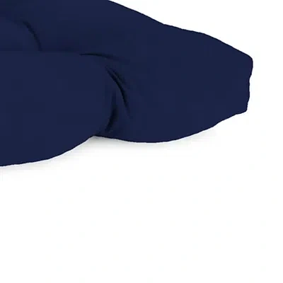 Kirkland's Tufted Canvas Outdoor Bench Cushion In Blue