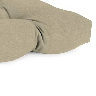 Kirkland's Tufted Canvas Outdoor Bench Cushion In Brown