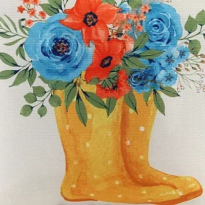 Kirkland's Floral Rain Boots Pillow In Multi