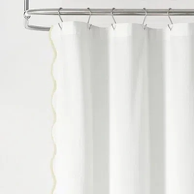Kirkland's Neutral Scalloped Coastal Shower Curtain In Multi