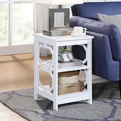 Kirkland's Octagon 2-shelf Accent Table In White