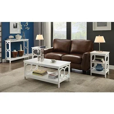 Kirkland's Octagon 2-shelf Accent Table In White