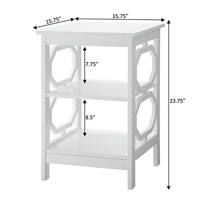 Kirkland's Octagon 2-shelf Accent Table In White