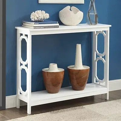 Kirkland's Octagon Single Shelf Console Table In White